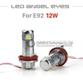 2x6W 12W H8 Angel Eyes 7000K LED Marker XENON White Blue Red DRL For BMW E82