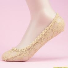 One pair price Women sock female invisible socket slippers shallow mouth summer thin lace Socks ankle heal short sock