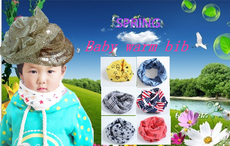 2015 hot sale autumn Winter Baby scarf Kids warm bib Child collar cotton Boys and girls O ring children neckerchief wholesale