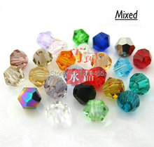 Hot deals top quality 3 4 6mm mixed color 100pieces pack Loose Beads sharp both side