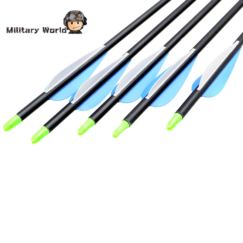 12pcs pack Outdoor Archery Sports Fiberglass Arrows 80cm Length 15 80lbs Lightweight Arrows For Compound Bow