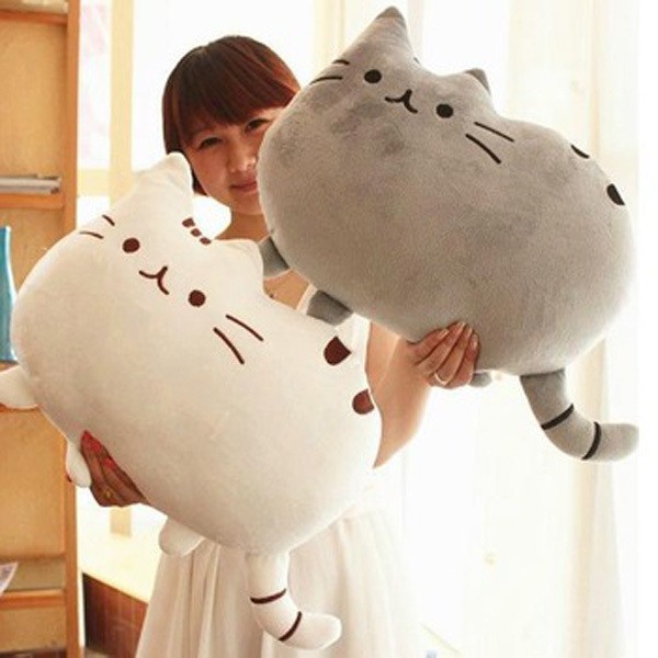 Kawaii Kids Toys Stuffed Animal Doll Peluches Anime Plush Toys Pusheen Cat Pillow For Girl Kid Cute Cushion Brinquedos 40*30