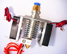3D Printer Hotend with Dual Cooling Fan for 1.75mm/3.0mm Bowden&Wade E3D J-head Extruder 0.2mm/0.3mm/0.4mm Nozzle