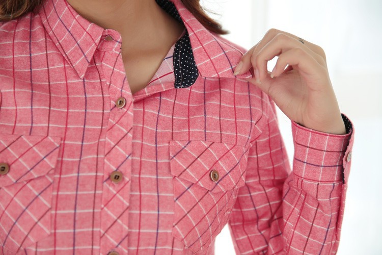 pink Slim Fit plaid shirt 9