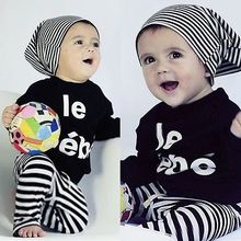 2pcs Baby Infant Boys Girls Outfits T-shirt Tops With Pants Leggings Kids Clothes Set New