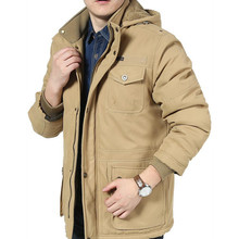 Big Size 4XL 5XL 6XL 100 Cotton The Khaki Army outwear & Coats & Jackets Men Winter Jacket With hood parkas XXXL XXXXL  XXXXXL