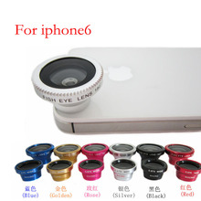 3 in 1 Universal Universal Magnetic Wide Macro 180 degree fisheye lens for iphone6 Samsung