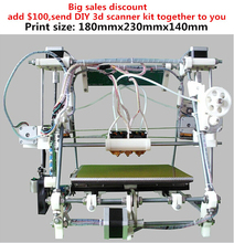 He3D-triclor reprappro mendel multicolor tricolor 3d printer kit diy open source printer 3d colors