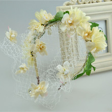 2016 Fashion summer style flower Headband Wedding Bridal Travel seaside photography flower headband hairpins hair accessories