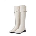 Big Size Classic Fashion Women Motorcycle Boots PU Leather Buckle