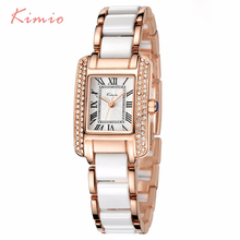 KIMIO Brand Luxury Jewelry Women Dress Vintage Roman Numerals Rhinestone Watches Casual Fashion Waterproof women Quartz Watch