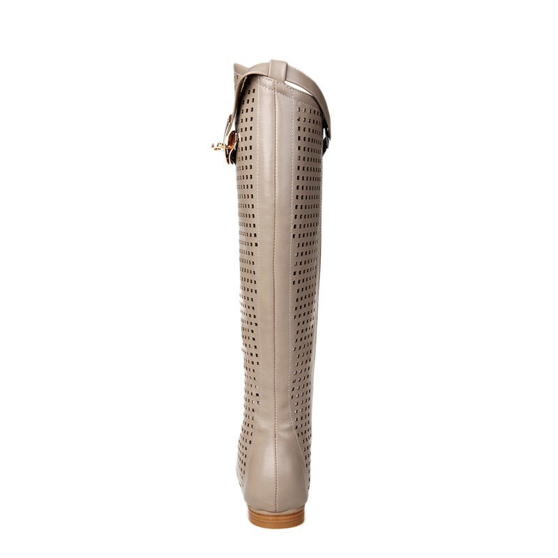 2015 New Women Summer Boots Fashion Buckle Knee High Boots Sexy