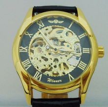 Ganador reloj mecánico macho muchachos completamente automático vintage mens moda del reloj j050