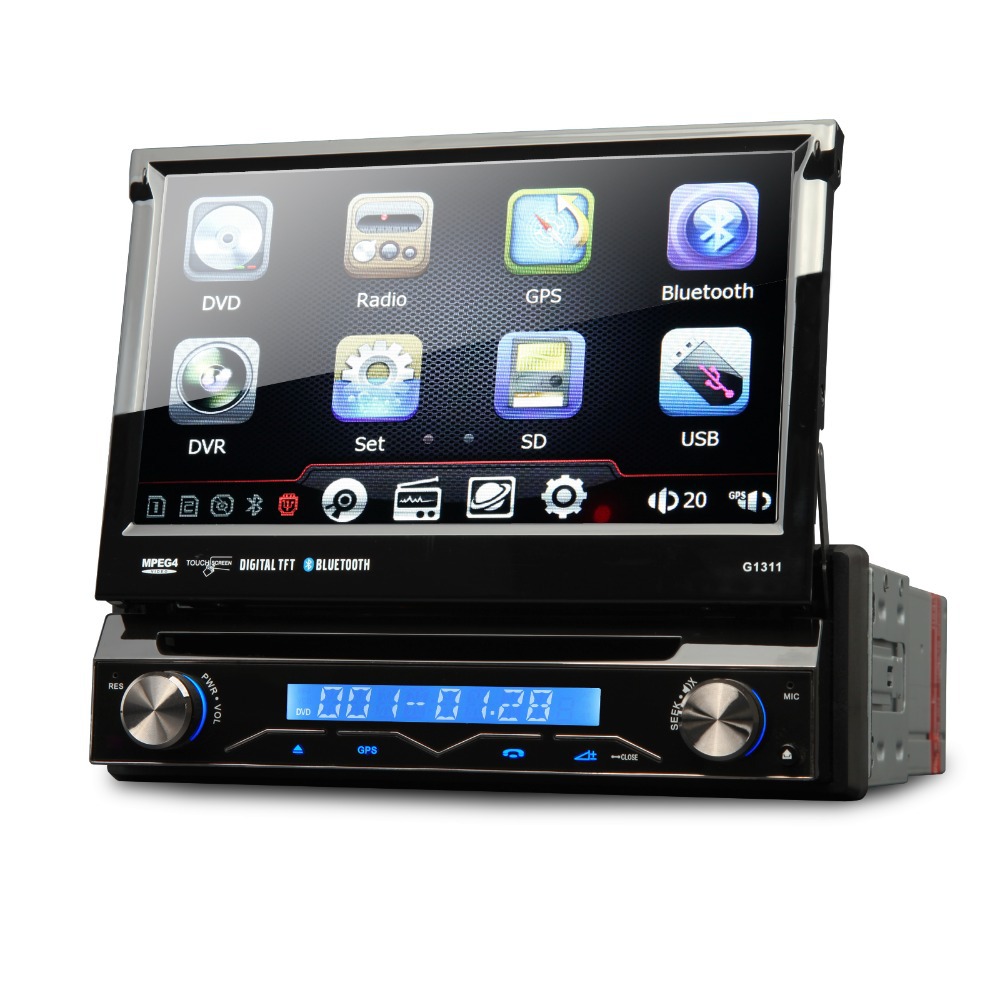 7" 1 Din Car DVD GPS Player Single Din Car Stereo GPS Navigation with