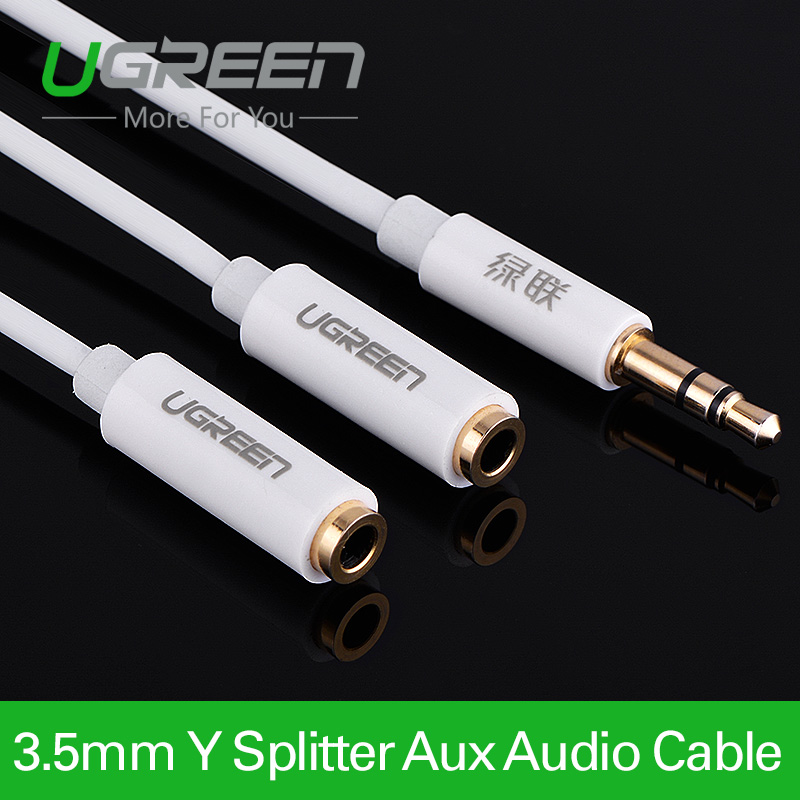 Ugreen 3 5 Jack Stereo Audio Splitter Cable 3 5 mm 1 Male to 2 Female