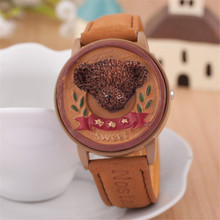 Relogio del impermeable masculino del cuarzo de hombre, mujeres oso encantador del reloj digital. alta calidad de los niños de la historieta relojes de pulsera