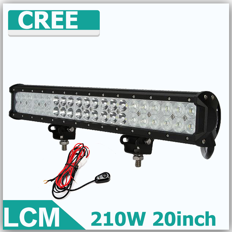 210W 20Inch Reflective Cup CREE Straight LED Light Bar OffRoad Work Light Driving Lamp 12v 24v Boat SUV ATV Car Light LED. [LCM]