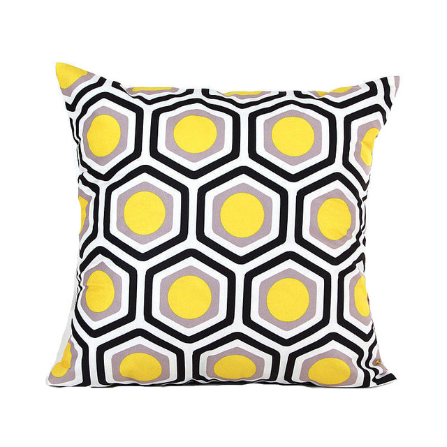 RUBIHOME мода геометрическая стиль желтый декоративный бросок наволочка наволочки для диван домашнего декора