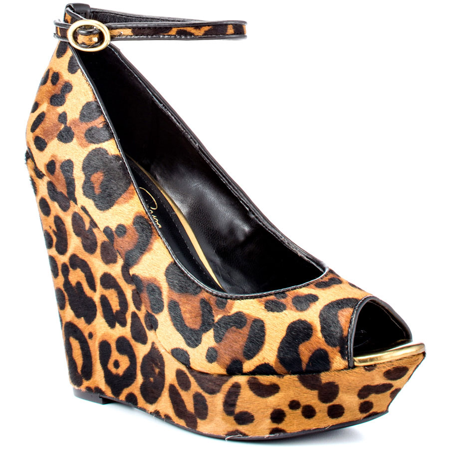 Ankle Strap Leopard Wedges Platform High Size 12 Heel Prom Shoes Women Pumps Peep Toe Solid Suede Summer Lady Mature Shoes