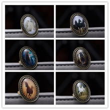 Hot Sale Jewel Brand Fashion Accessories Ancient Retro Vintage Horse Polar Rings For Women nj112