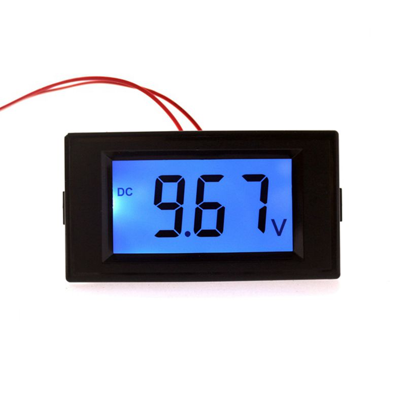 Car motorcycle voltmeter dc 7.5-19.99V volt voltage panel meter car monitors with digital lcd display blue backlight