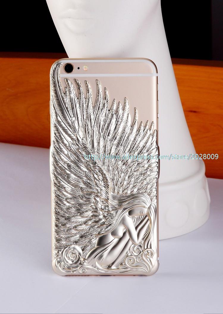 Wholesale 1000 pcs Case for Iphone6 6s 6plus 4.7/5.5 Inch Luxury Protection Cover IPhone6s Mobile Shell Angel Wings Relief Shell