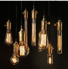 40W 110 240V Vintage Retro DIY E27 Spiral Incandescent Light Handmade Fixtures Glass LED Edison Bulbs