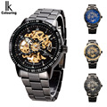 casual man clocks steel waterproof ikcolouring brand luxury men s watches automatic mechanical skeleton male wristwatch