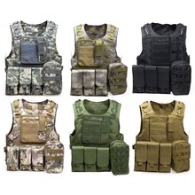 Outdoor Hunting Multicam Vests Men Fishing Accessories Camouflage Hiking Vest Amphibious Multi Pockets Military Tactical Airsoft