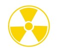Yellow radiation proof vinyl car sticker personality away from danger