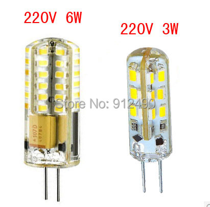 High Power SMD3014 3W 6W 220V g4 led Lamp Replace 10w 30W halogen lamp 360 Beam