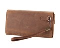Vintage Cowboy Crazy Horse Genuine Leather Men Clutch Bag genuine leather men Wallets long size Purse