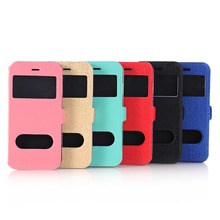 Smartphone Smart View Window Sleep Function Flip Leather Case For Apple iphone 6 iphone 6S Mobile Phone case cover i6