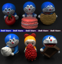 6 unids/lote nuevo 4 cm PVC Doraemon figura japonesa del anime mejores juguetes para niños para las niñas action figure set