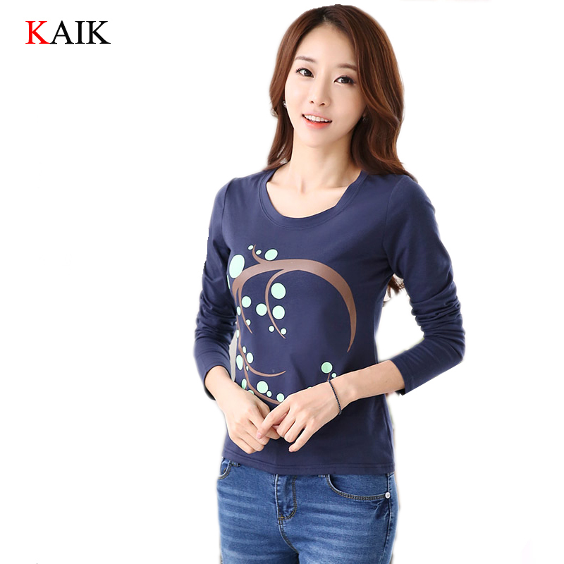 cotton t shirt women long sleeve tops tees t-shirt...