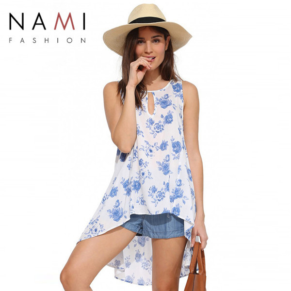 aliexpress buy nami brand floral print front neckline keyhole white shirt 2015 aliexpress buy nami brand floral print front neckline keyhole white shirt 2015