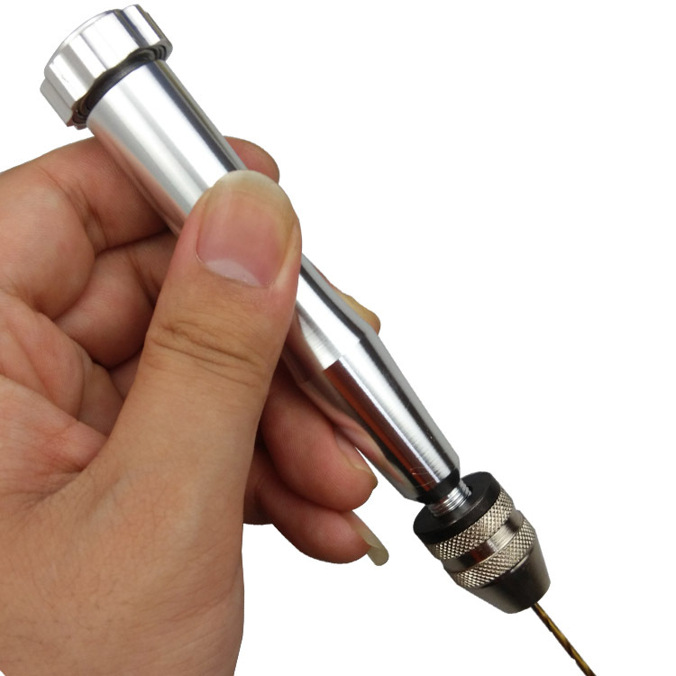 Aluminum Hand Drill Wood Jewelers Jewelry Drilling Chuck Clamp 0 1 3 5mm Hand Twist Drill