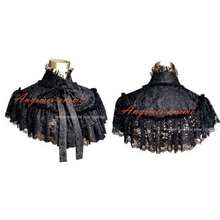 Free Shipping Gothic Lolita Punk Black Lace Cape Cosplay Costume Tailor-made