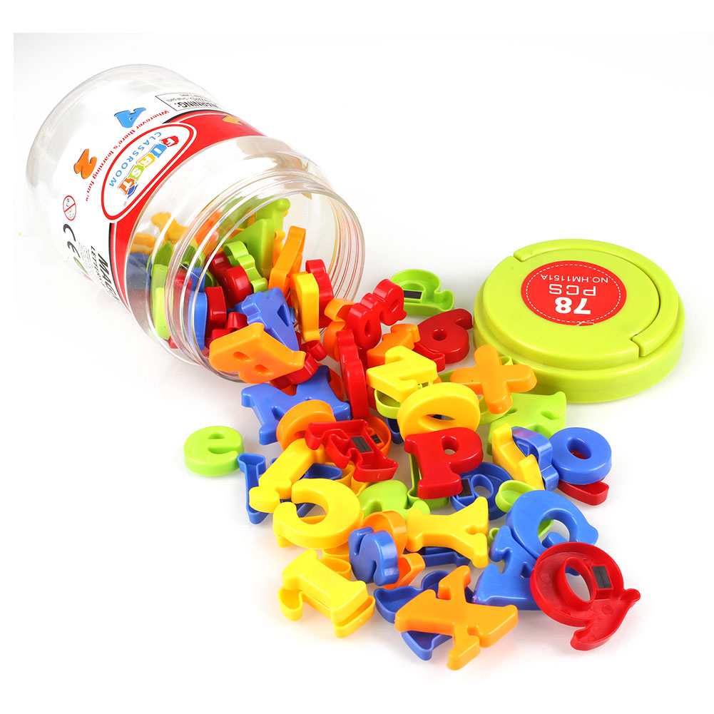 Bebés Niños Letras magnéticas Números Imanes del alfabeto Juguete educativo  78pcs Set