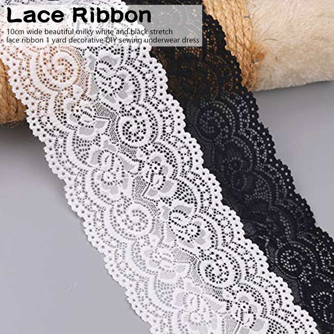 wide black lace by the yard