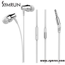 Symrun Stereo Bass Headset In Ear Metalearphones Hands-Free With Mic 3.5Mm Earbuds Earphone Sport