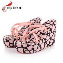 High Heel Sandals Platform Shoes Summer Sandals Non-Slip Beach Flip Flops Women Slippers Wedges 11cm Sandalias Femininas