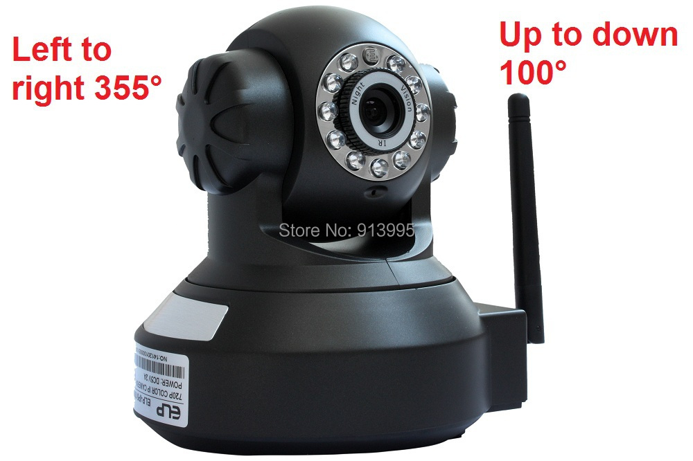 Фотография H.264 720p indoor onvif  remote control wifi p2p cctv robot wireless ip camera ELP-IP5110W