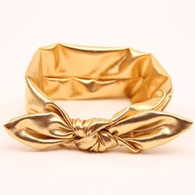 2016 New Fashion 1 PCS Baby Girls Toddler Stretch Ear Turban Knot Hairband Rabbit Bow Headband Hair Accessories
