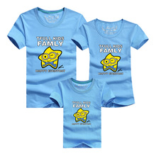 2016 Summer Cotton Short Sleeve Tshirt Family Matching Outfit Fmaily Look Plus Size T Shirt Tops For Women Men Baby Family Set