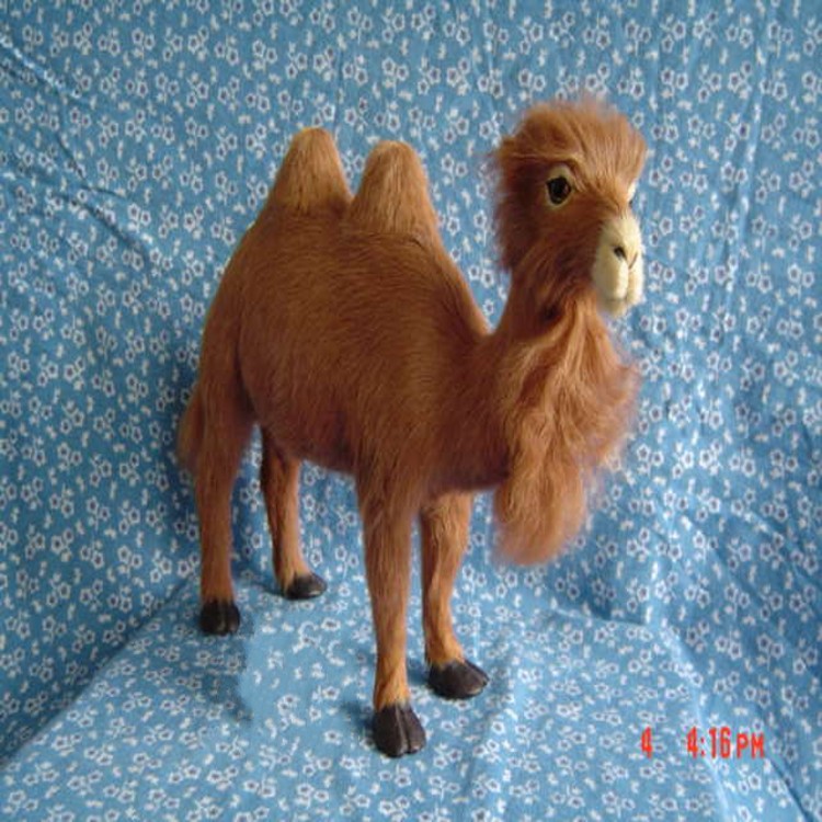 Фотография middle size simulation camel toy creative resin&fur camel doll gift about 30x22cm