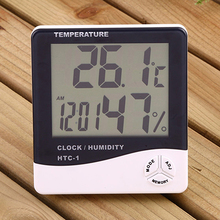Mini Digital LCD Temperature Humidity Meter Clock Indoor Hygrometer Thermometer 5A76