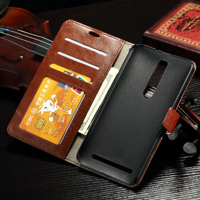 ZenFone2 Vintage wallet style Photo frame Leather phnoe case for ASUS ZenFone 2 ZE551ML 5 5