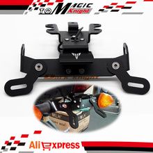 Motorcycle LED light Fender Eliminator License Plate Bracket Holder Tidy Tail For YAMAHA MT07 MT-07 FZ-07 2014-2016 Black