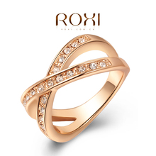 ROXI Christmas gift to girl X rings top quality make with genuine SWR crystal 100 hand